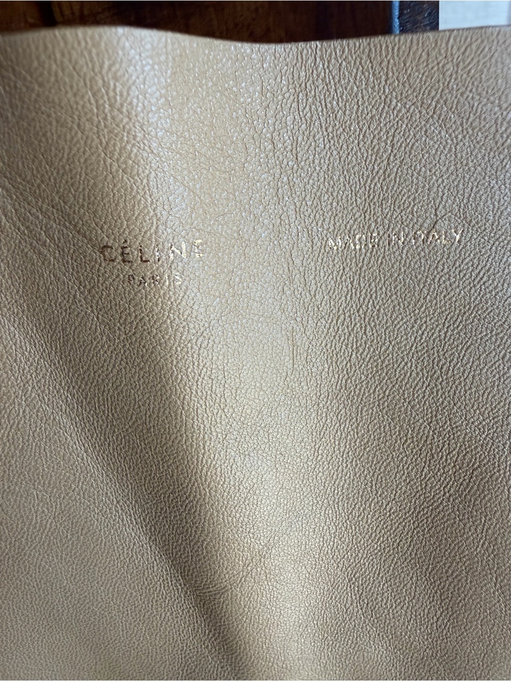 SOLD 🛑 Celine CABA Two-Tone Leather Tote in Tan and Blue - Picture 2 of 14